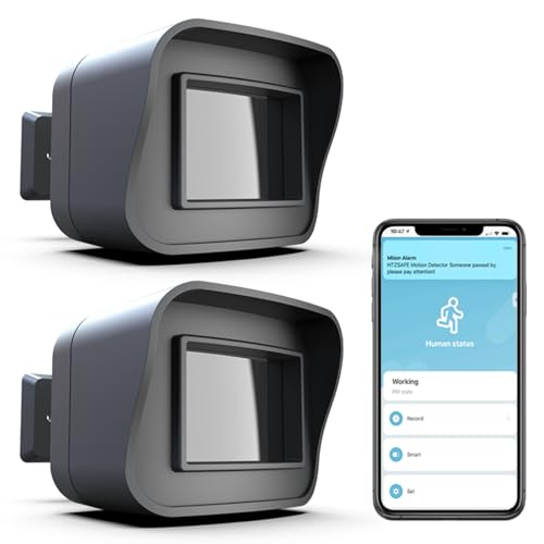 HTZSAFE Smart Motion Sensor-WiFi Motion Detector-Smart Outdoor Home Security-Weather Resistant-Remote APP Notifications: Yellow