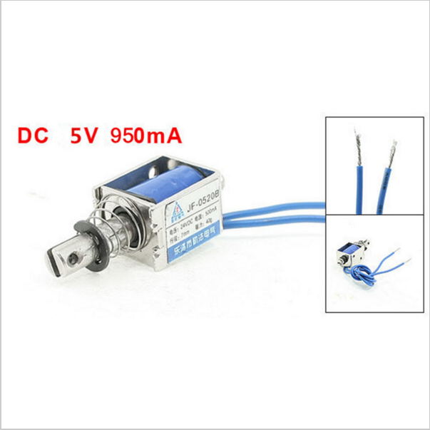 QUARKZMAN DC 3V 0.5A Offenes Rahmen-Solenoid-Elektromagnet x 1 Stück Druck-Zug-Typ Offenes Rahmen-Solenoid-Elektromagnet für Verkaufsautomaten, [Silberton, Schwarz