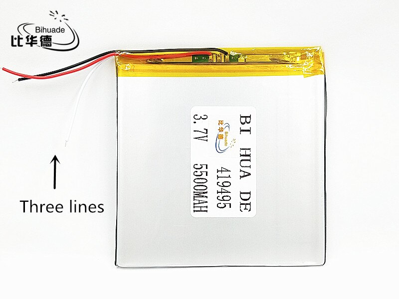 Li-Po 3,7 V, 5500 mAH 3 linie (polymer lithium-ionen batterie) li-ion batterie für tablet pc 7 zoll 8 zoll 9 zoll 419495