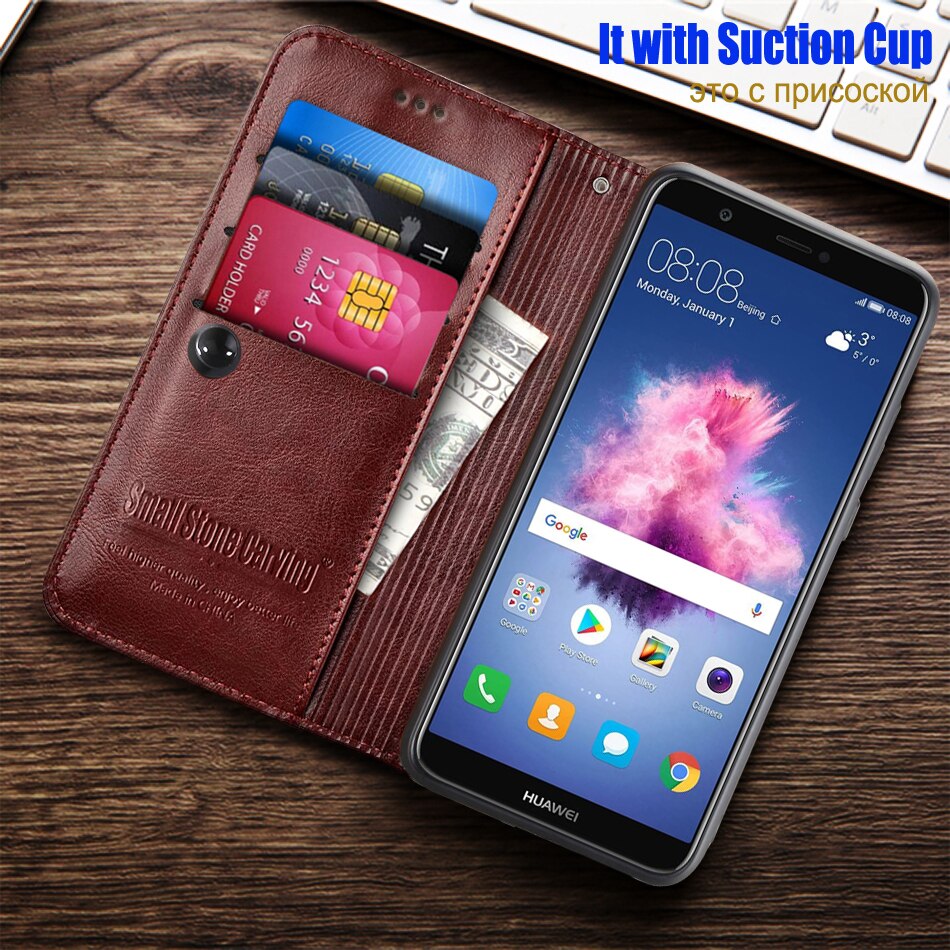 Luxe Retro Case Voor Huawei P Smart Case Flip Leather Cover Voor Funda Huawei P Smart Case Cover FIG-LX1 psmart Telefoon Coque