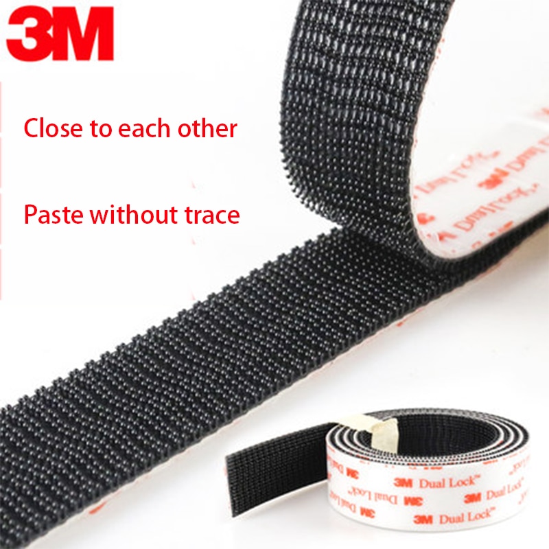 3M Klittenband Dual Lock SJ3550 Zwart En Sj 3560 Transparant Paddestoel Hersluitbare Sluiting Zelfklevende Tape