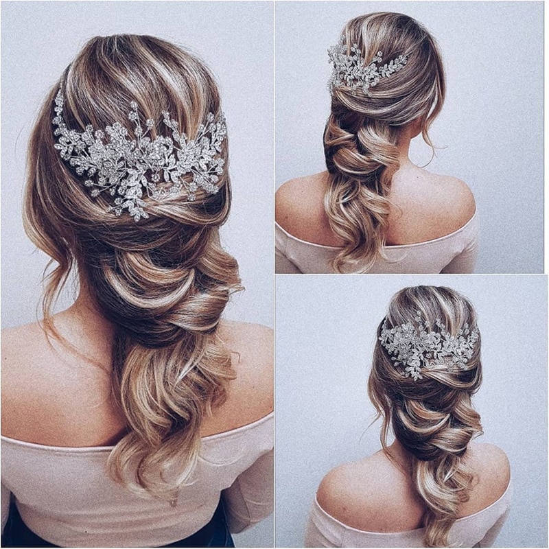 Strass Hoofdband Bruid Tiara Haarband Voor Bruids Bruiloft Haar Sieraden Gouden/Zilver Kleur Rhinestone Hoofdband Hoofddeksel