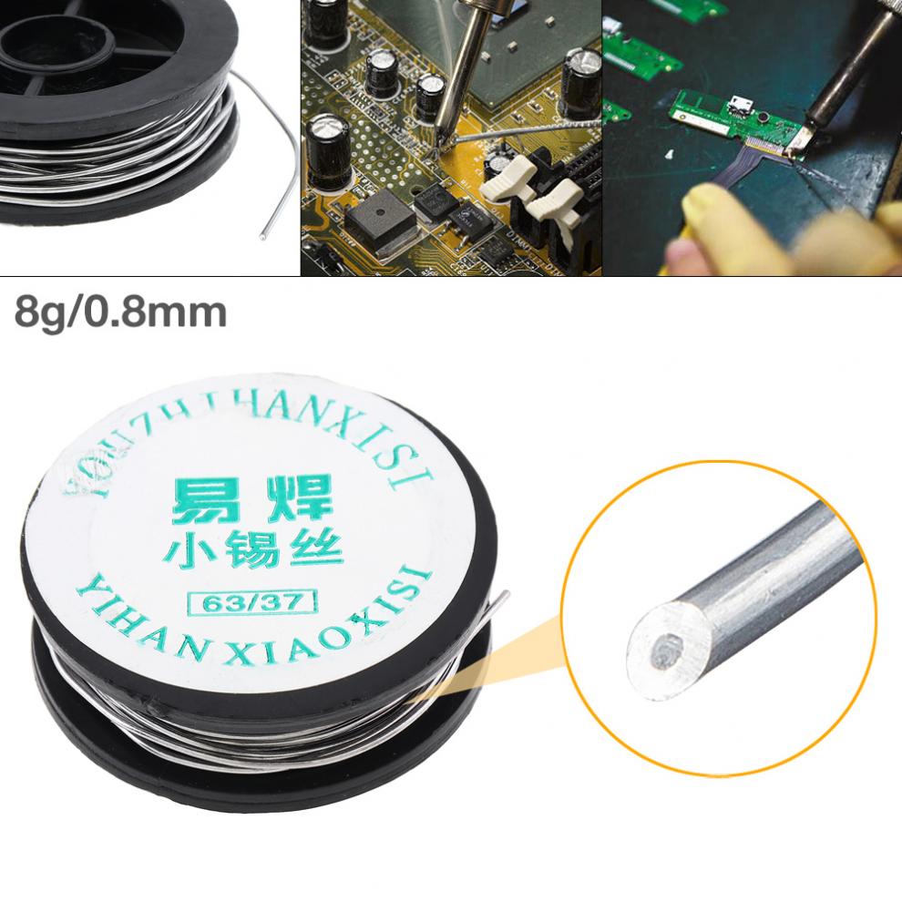 Tin En Lood 63/37 0.8Mm Mini Soldeertin Lead Wire Reel Met 2% Flux En Rosin Voor Elektrische soldeerbout