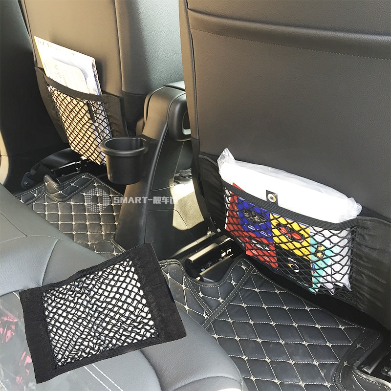 Auto Terug Kofferbak Seat Elastische String Net Mesh Opbergtas Pocket Kooi auto Styling Accessoire
