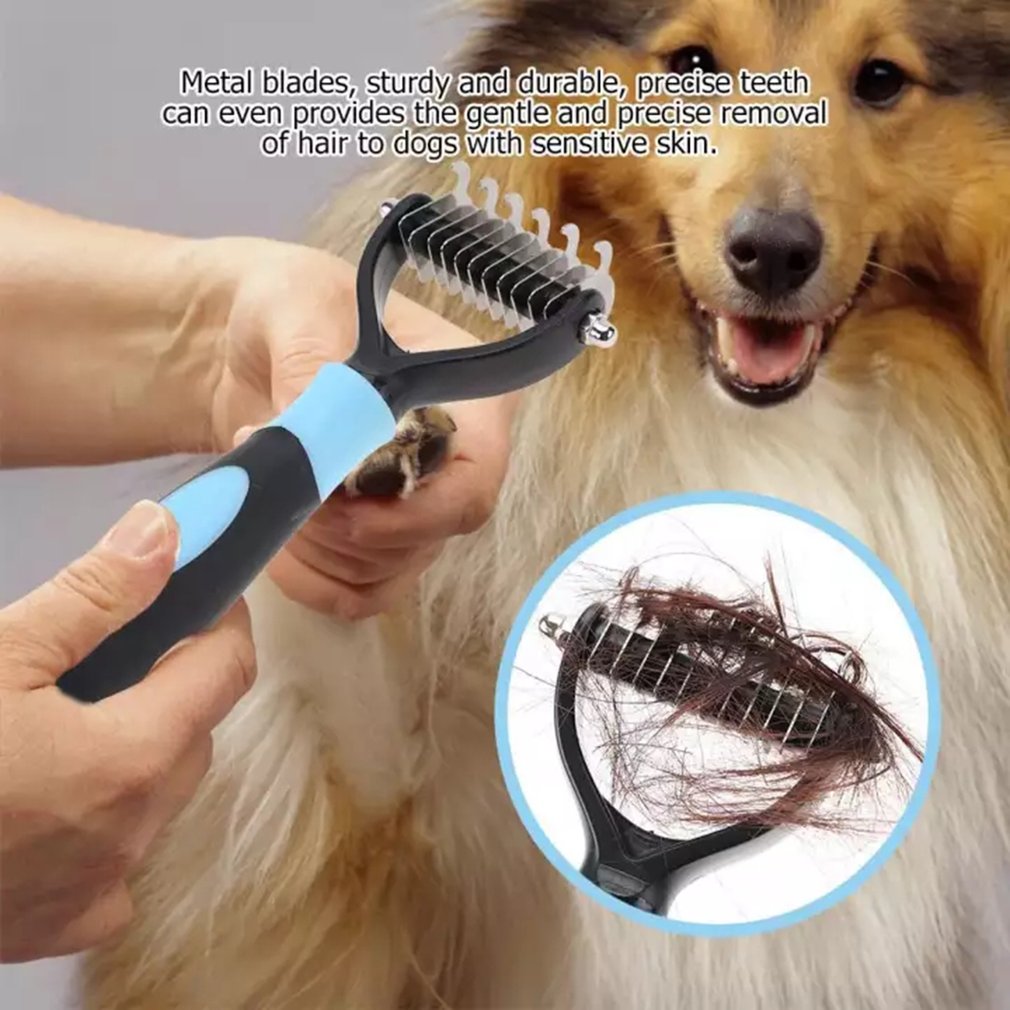 2 Zijdig Professionele Knoop Kam Borstel Ontharing Kammen Hond Borstel Hond Kam Hond Schoonmaken Grooming Tool