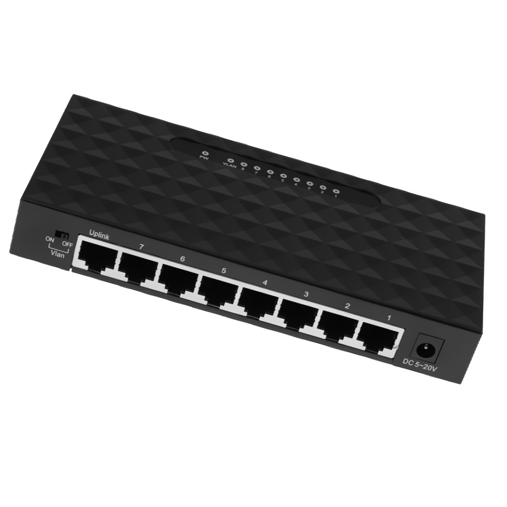 8 port RJ-45 10/100/1000 Gigabit Ethernet Network Switch Auto-MDI/MDIX Hub