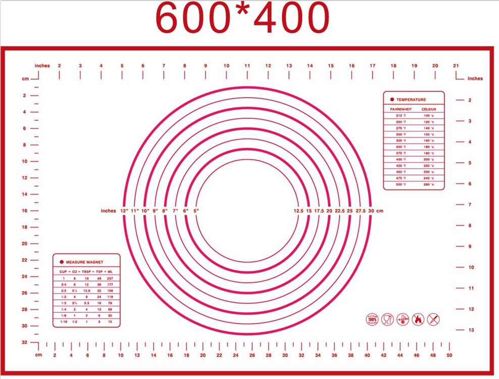 Nonstick Silicone Baking Mat Rolling Dough Mat Oven Liner Cookie Baking Sheet Baking Liner Mat Tools H111