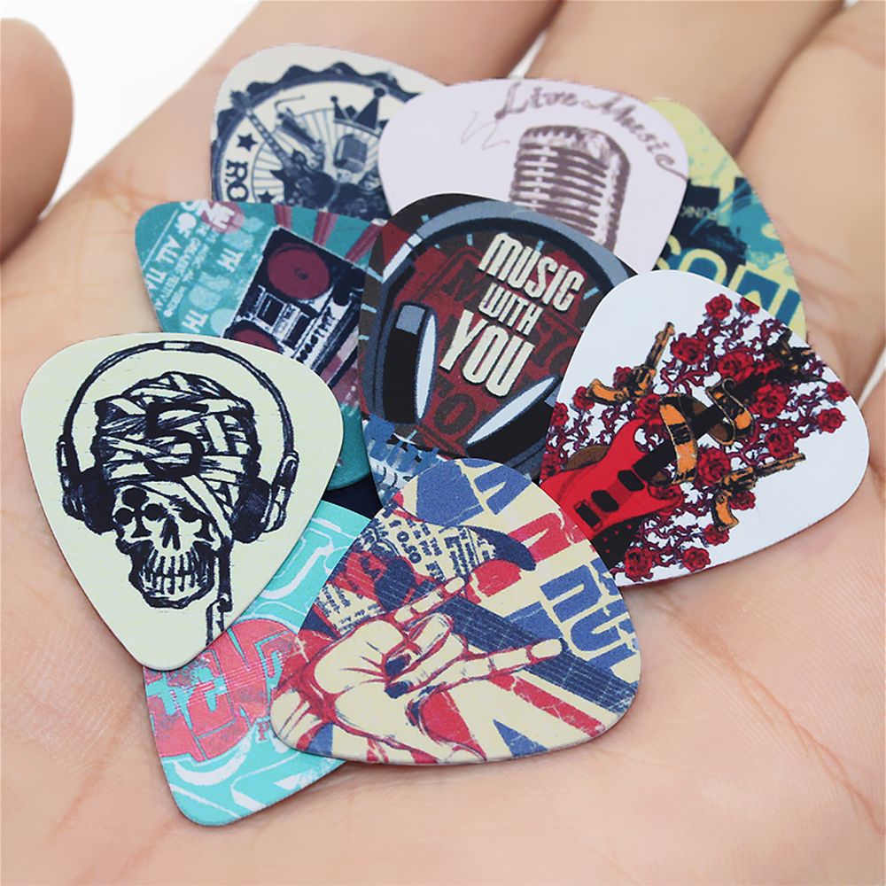 Mediator Rock Gestures for Acoustic JEPicks, Mixed Pattern, Plectrums, Celluloïd, ShHeavy Nel, 0.71mm, 10Pcs