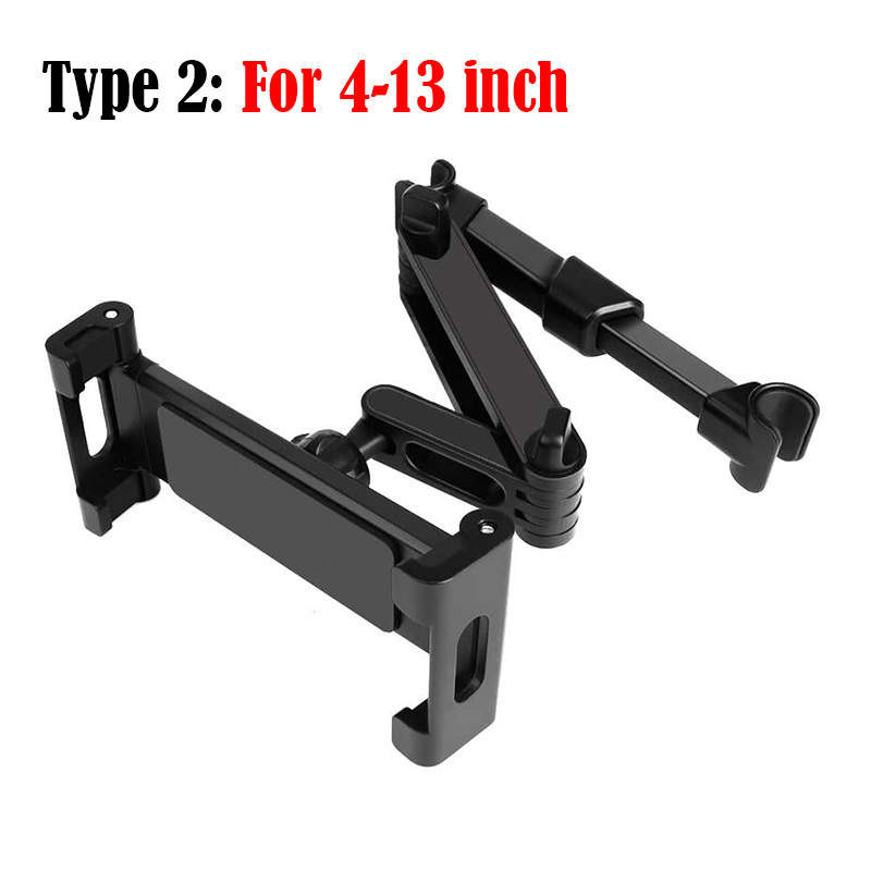 Smoking rücksitz-kopfstützen-tablet-handyhalterung, verstellbar für iphone, ipad air, mini 2, 3 , 4 pro, unterstützt auto-mobilmount-ständer: Typ 2 (4-13 zoll)