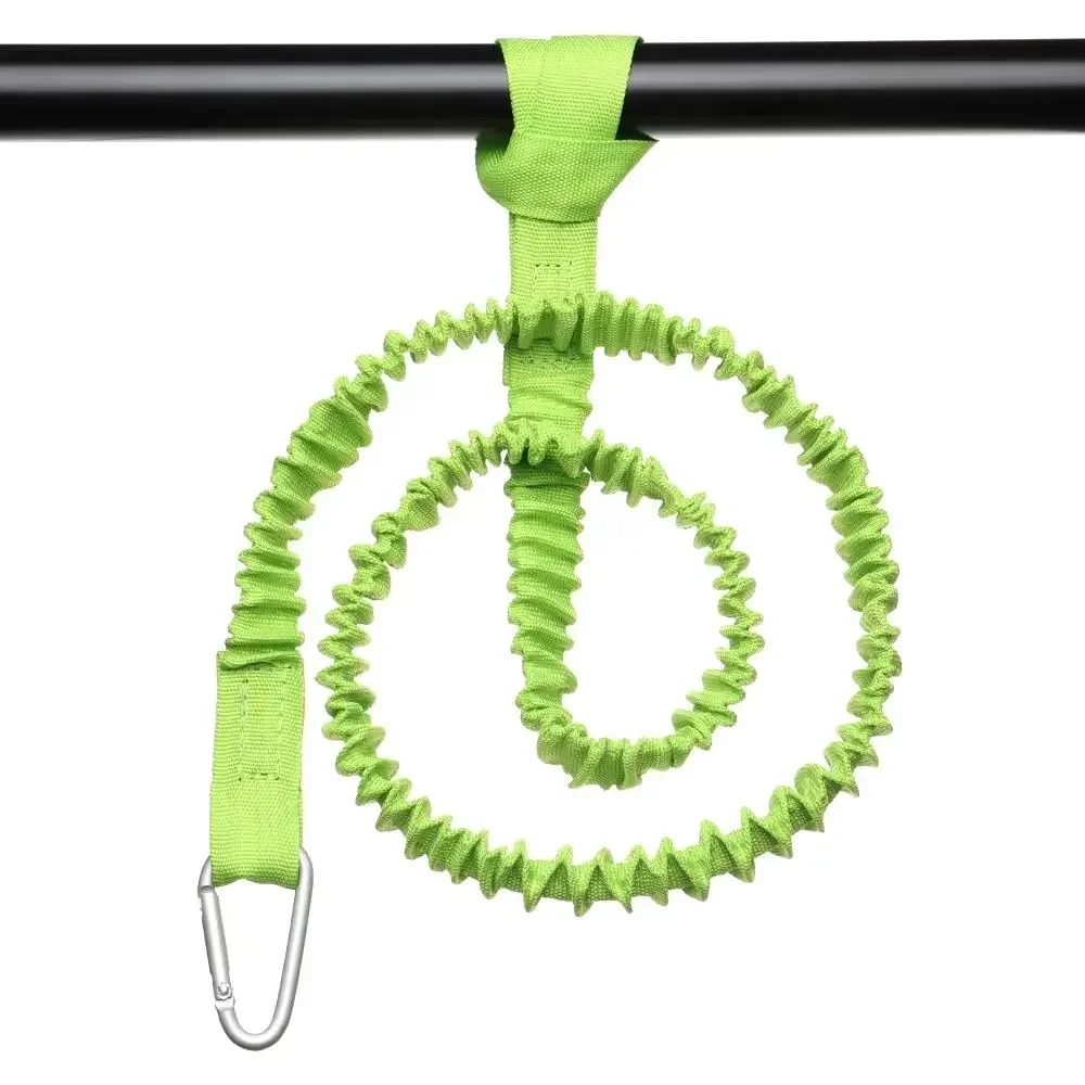 1PC Elastische Kajak Paddel Leine Angelrute Leine Dehnbare Coiled Lanyard Leine Sicherheit Seil Karabiner Rudern Boote Zubehör