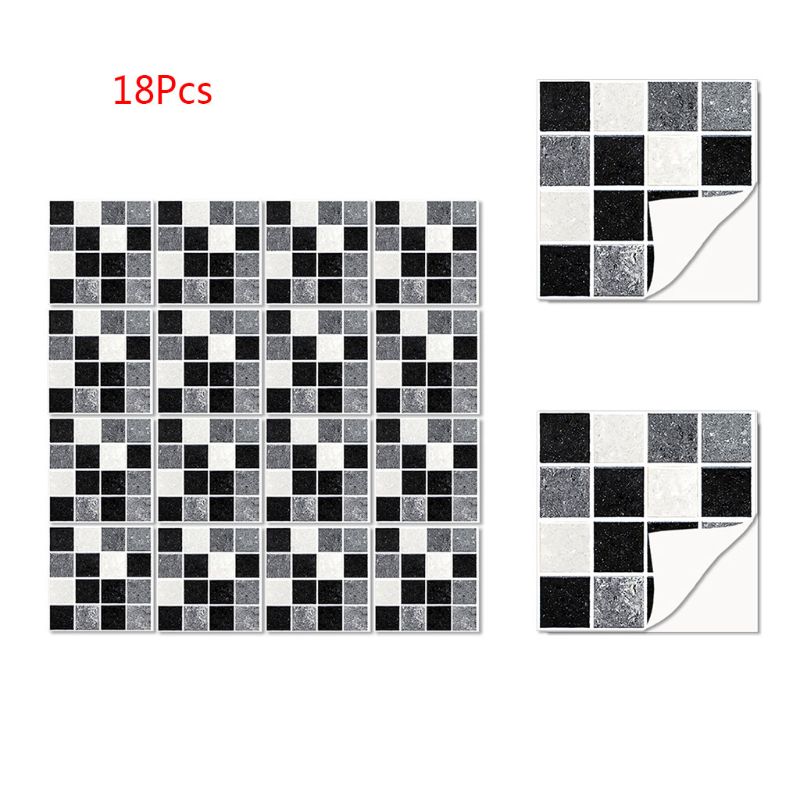 Tile Paster 18PCS Vintage Simulation Tile Paster Self-Adhesive... – Grandado