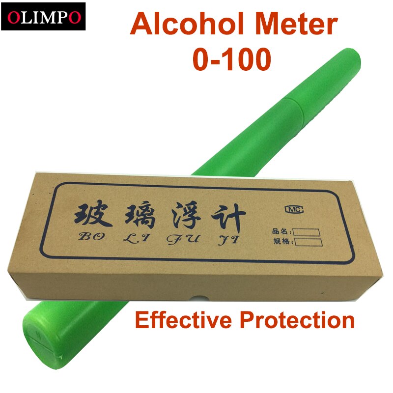 Commerci tutto'ingrosso 10 pz/lotto misuratore di alcol misuratore di alcol professionale misuratore di vino misuratore di concentrazione di alcol impostato 0-100