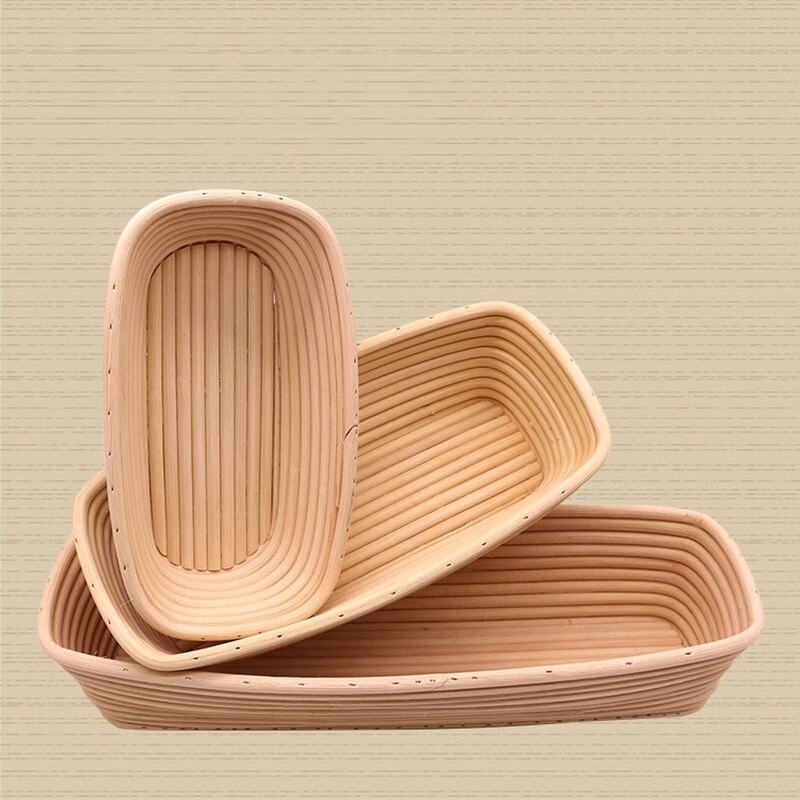 Rattan Bread Proofing Basket Natural Oval Rattan Wicker Dough Fermentation Sourdough Banneton Bread Basket