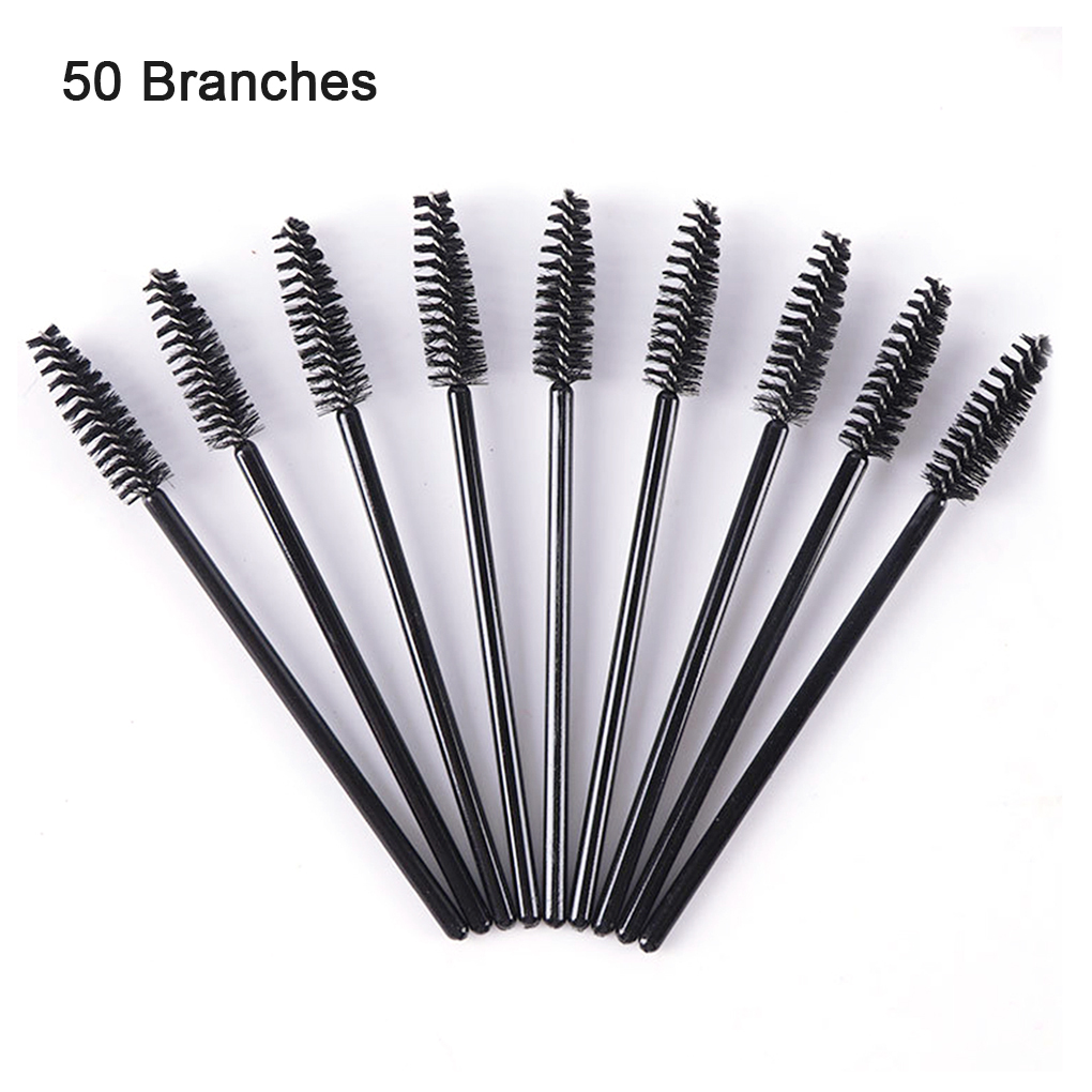 1 PC/10 PCS/50 STUKS Wegwerp Eyelash Mini Brush Mascara Applicator Wand Make-Up Kwasten Ogen Lip Cosmetica borstels