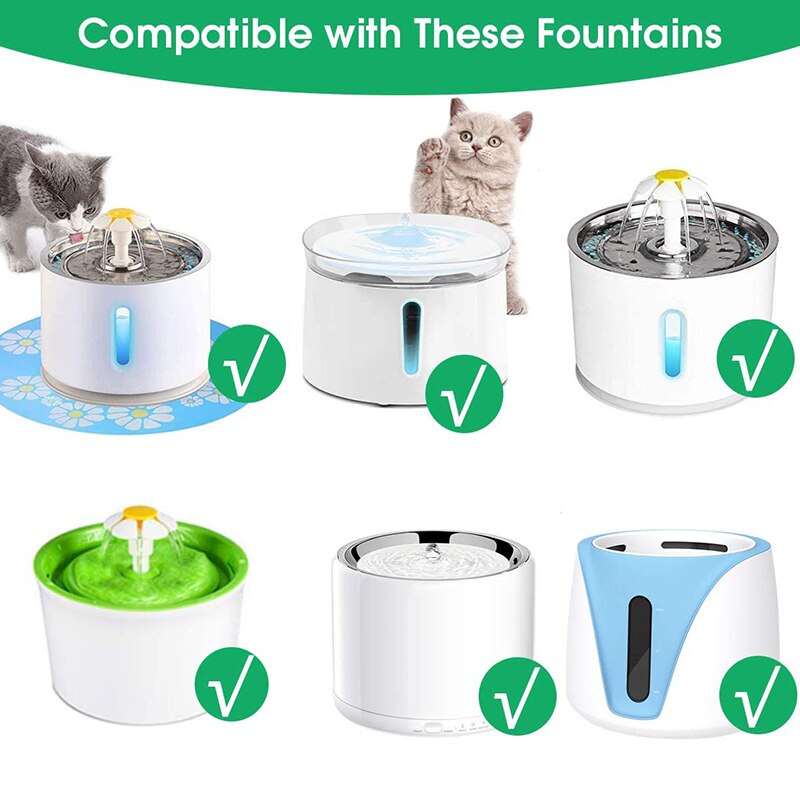 Aktivkohle-Wasserfilter-Ersatz Für Petmate – 6 Stück, Kompatibel Mit Replendish & Mason