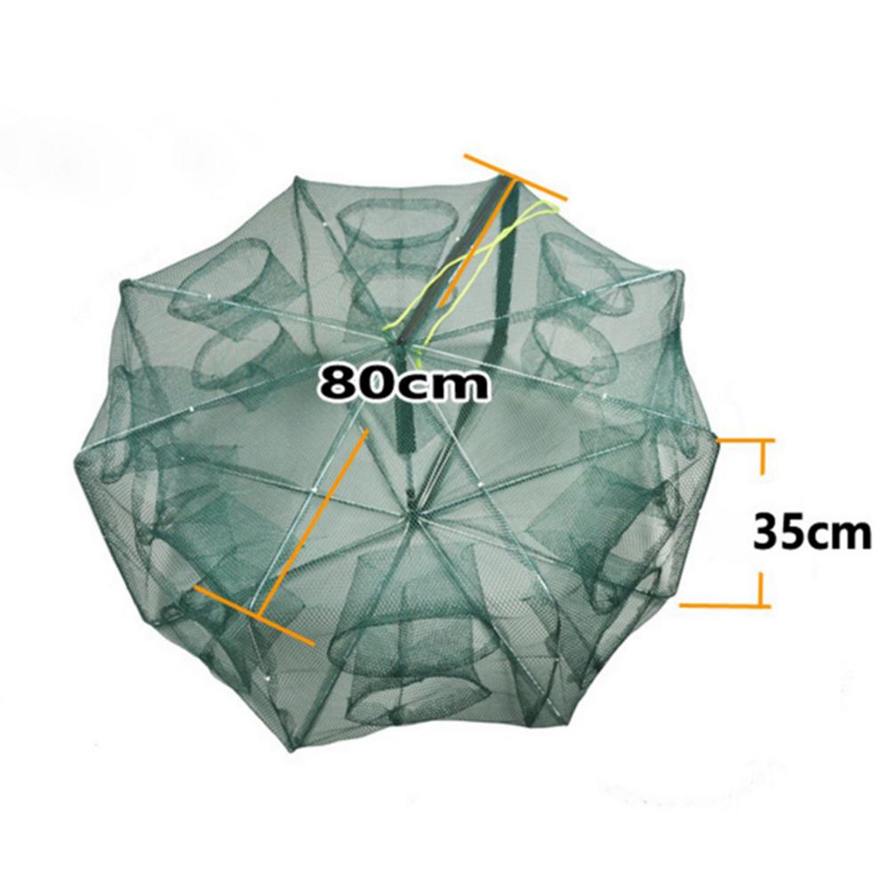 Shrimp Net Folded Portable Fishing Net Network Casting Crayfish Catcher Shrimp Minnow Crab Baits Trap Cages Mesh Fish Nets Tool
