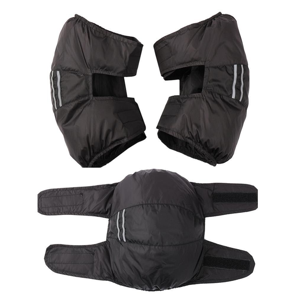 Rodillera cálida para motocicleta rodilleras para montar en moto, a prueba de viento, a prueba de frío, protector de rodilla para exteriores de invierno, protector de cuero PU Waterprof