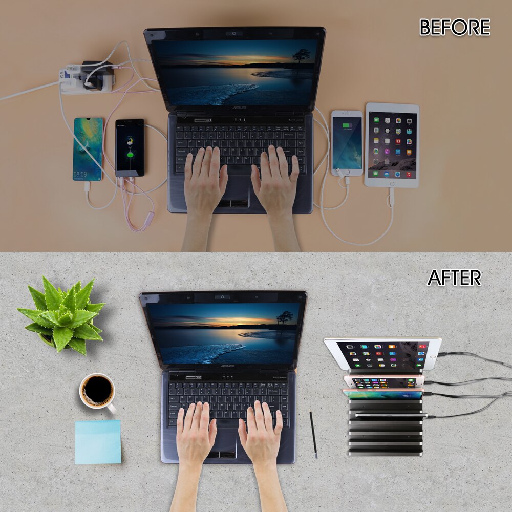 Sipolar Multifunktions-Ladestation Stand Dock Spleiß halter Aufbewahrung sbox für iPhone 5 6s 7 plus iPad Mac Tablets nicht Ladegerät