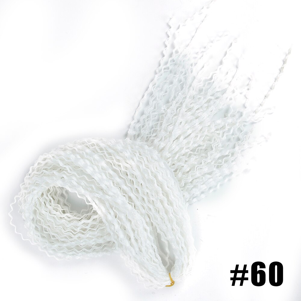 Mixed color women's braiding hair 24 inches synthetic micro box zizi braids crochet hair tiny curly braid extensions: #60 / 1Pcs/Lot