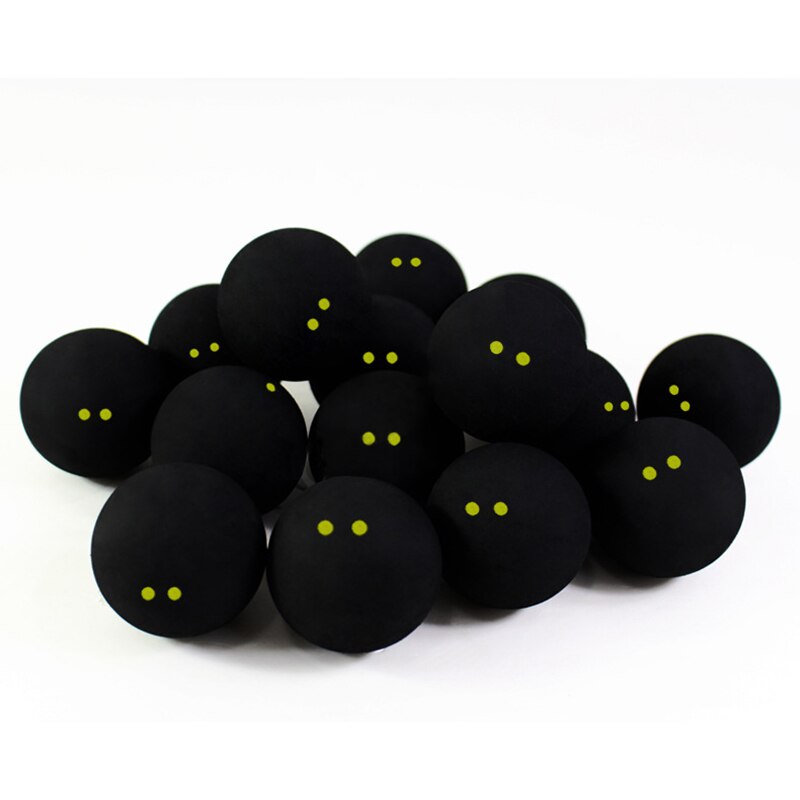 2 pcs Squash Ball Low Speed Sports Rubber Balls Yellow Dots Player Competition Durable Squash Accessory Rubber Ball