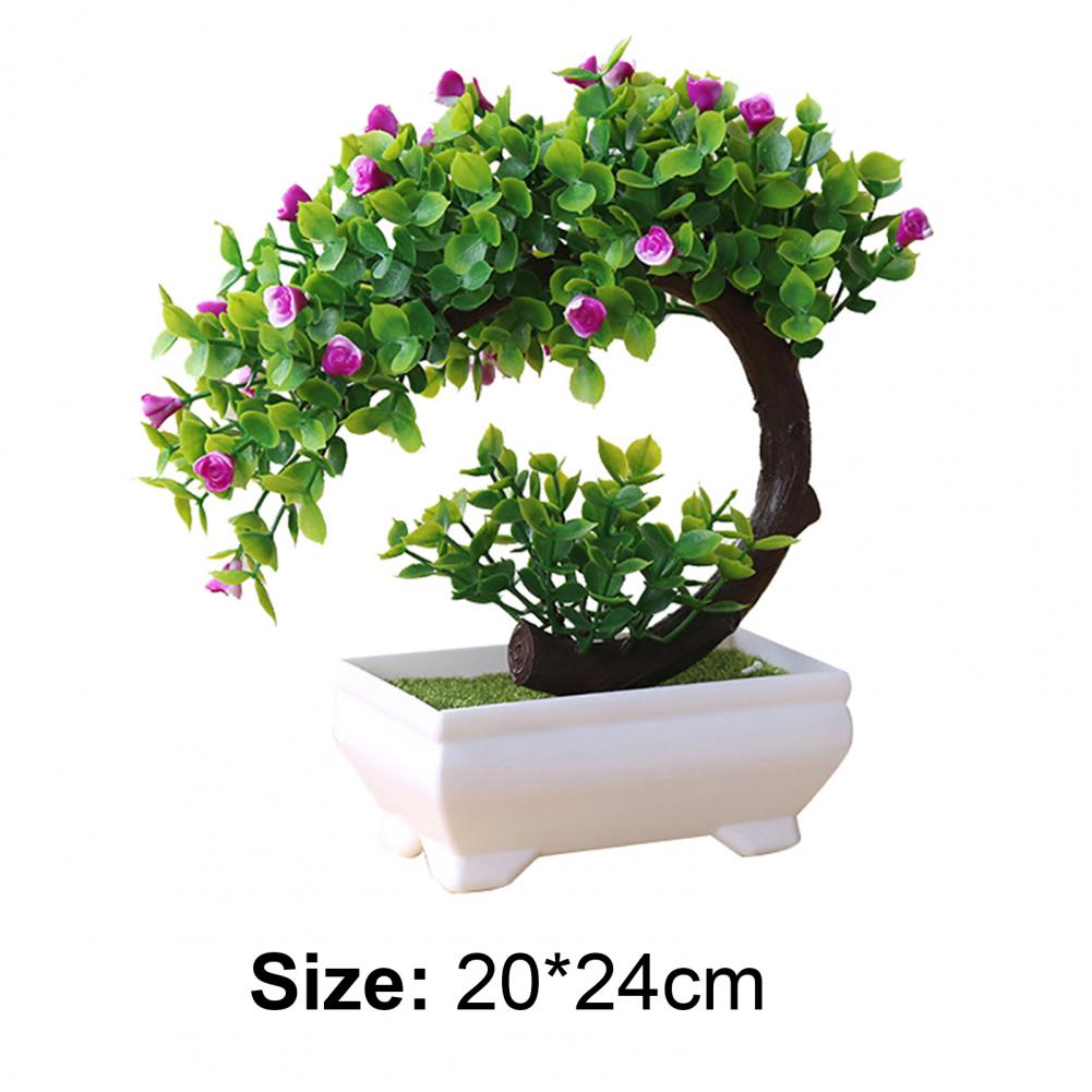 Kunstmatige Plastic Bonsai Nep Planten Bloem Bruiloft Home Decor Tuin Hotel Ingemaakte Kunstmatige Nep Plastic Bonsai Plant Boom