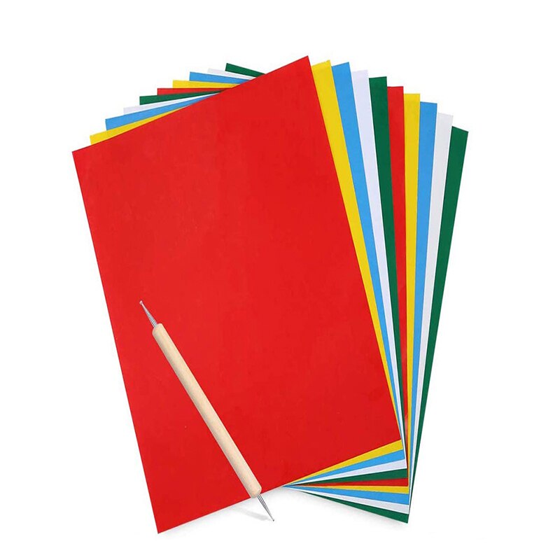 10 pièces papier de transfert de broderie avec Kit de stylo de fer pour artisanat fait main-carbone papier de calque Soluble dans l'eau bricolage outils de couture &