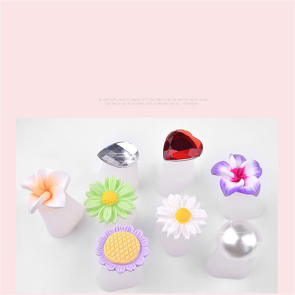 8PCs/Set Silicone Toe Separators Foot Toe Spacers for Home and Salon Use Daisy Flower Shape Waterdrop Pedicure DIY Nail Art Tool