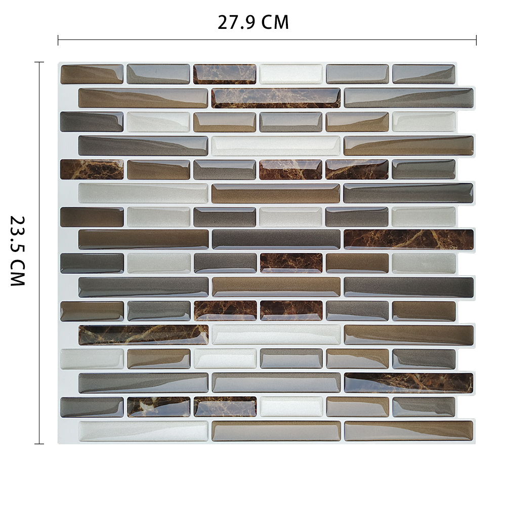 Autocollants en mosaïque vinyle | Écorce et bâton, Backsplash adhésif, bricolage, cuisine, salle de bains, maison murale, carrelage mosaïque: MSOB-008