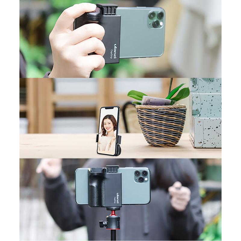 CapGrip-Dispositivo de fotografía para teléfono móvil, dispositivo de ayuda para tiro con una mano, Control remoto inalámbrico por Bluetooth, mango de cámara con una sola mano