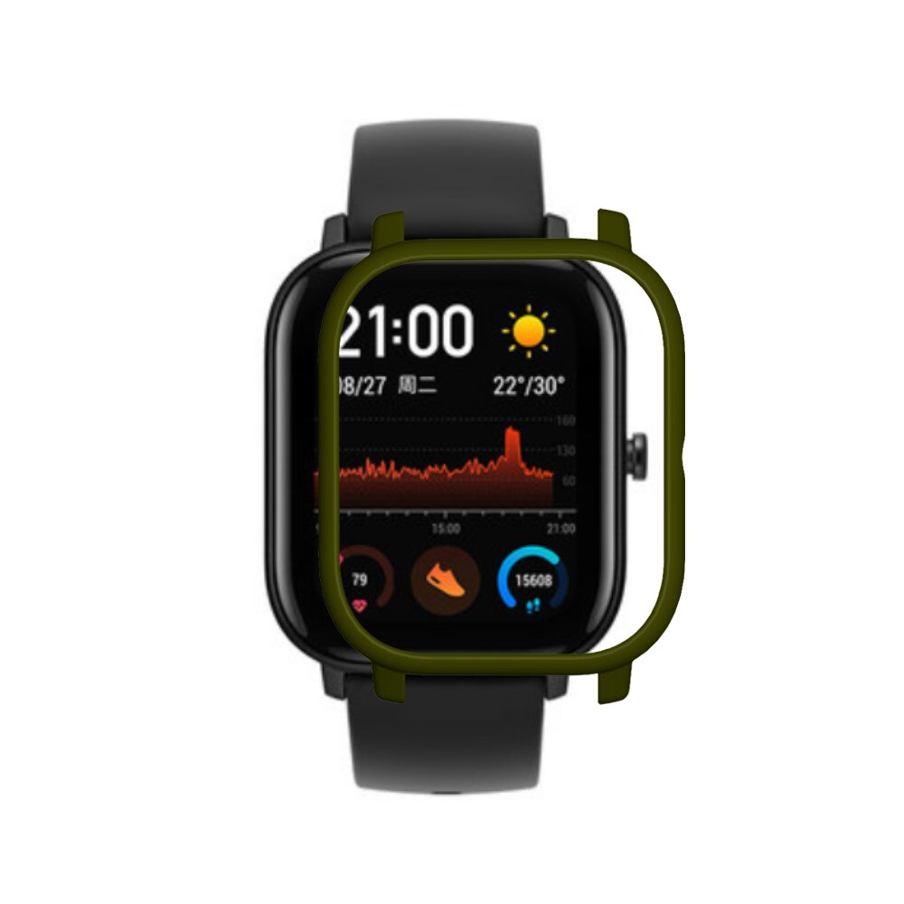 Cubierta colorida de la caja del marco para Xiaomi Amazfit GTS Smart Watch protector de la cáscara para Xiaomi accesorios del reloj Huami Amazfit gts: Army Green