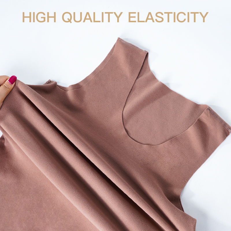 Women Winter Warm Underwear Thermal Inner Wear Vest XL-3XL Crew Neck Tank Tops Thermo Tops Sleeveless Body Slim Undershirt