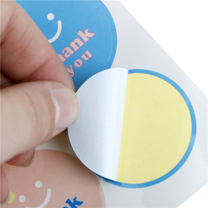 120pcs Smile Thank you Paper Seal Stickers DIY posted/Baking Decor label