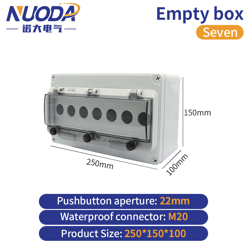 Emergency Stop Control Box Outdoor Button Switch Box With Protective Cover Waterproof Urgent Stop Button Control Box IP67: Orange
