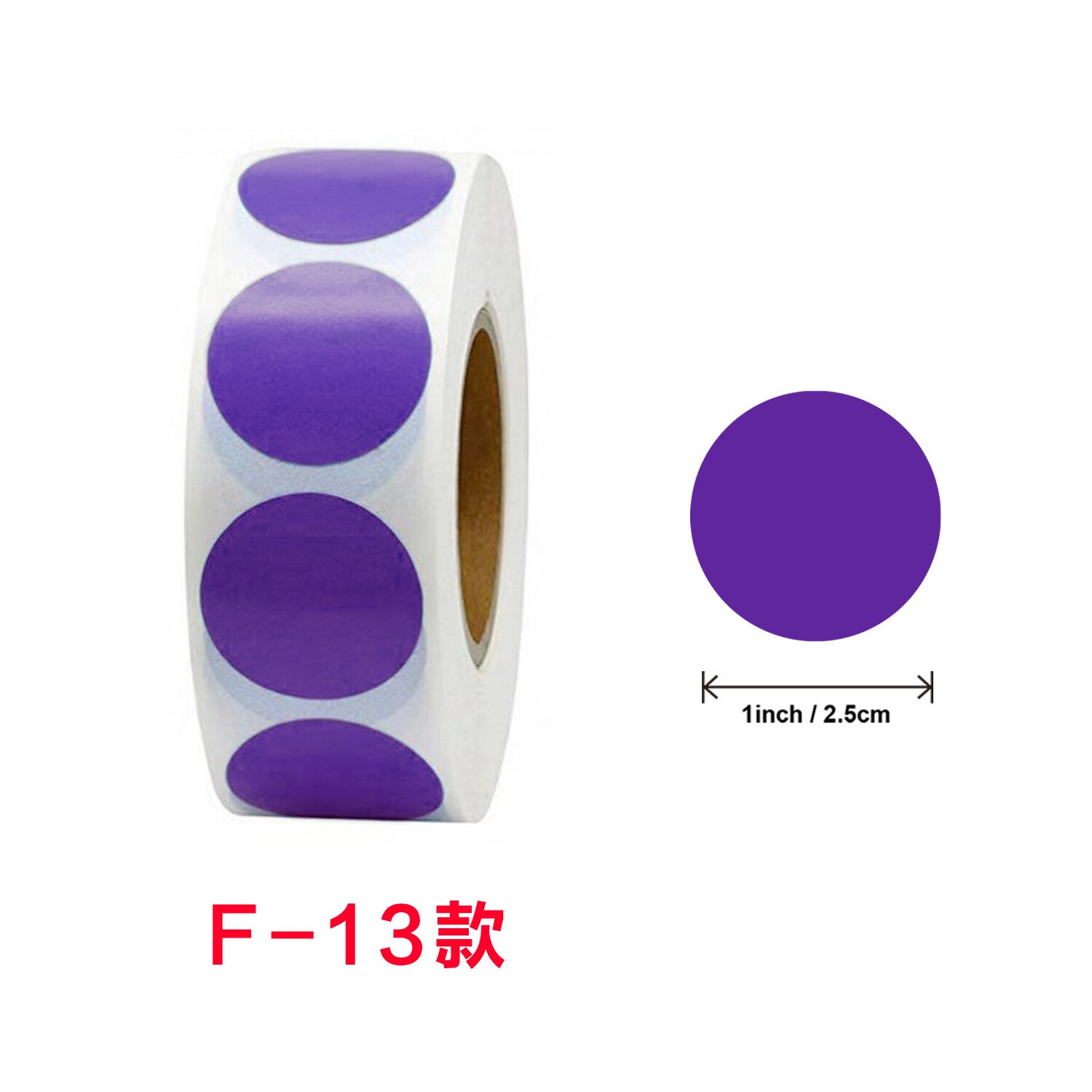 500per Roll Chroma Label Color Code Dot Labels Stickers 1 Inch Roun Red Green White Yellow Blue Pink Black Stationery Stickers: F13