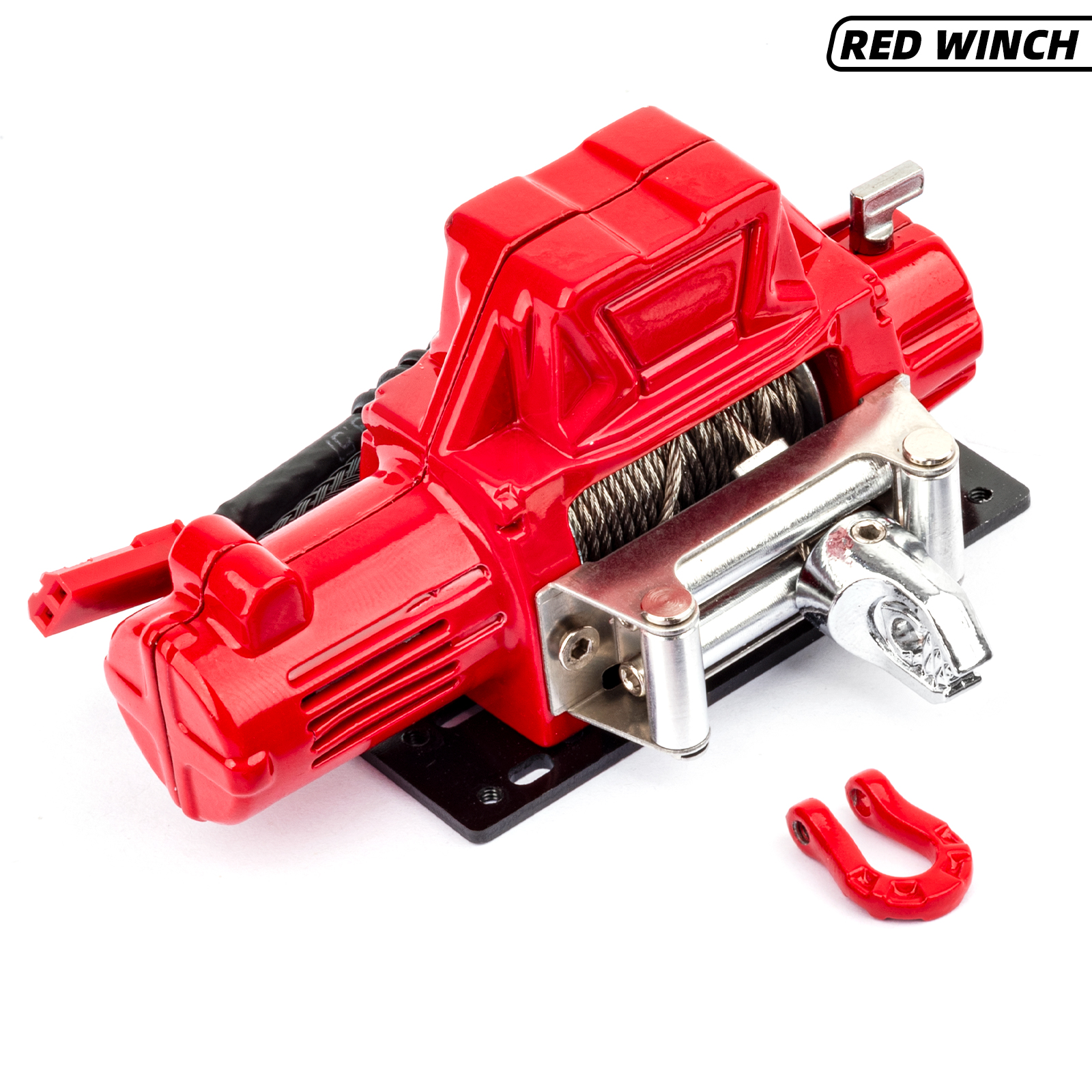RC Metalen Lier Afstandsbediening Simulatie Trek Speelgoed Model Lier voor 1/10 RC Crawler Auto Axiale SCX10 90046 TRX4 Redcat Decoratieve P: WHITE