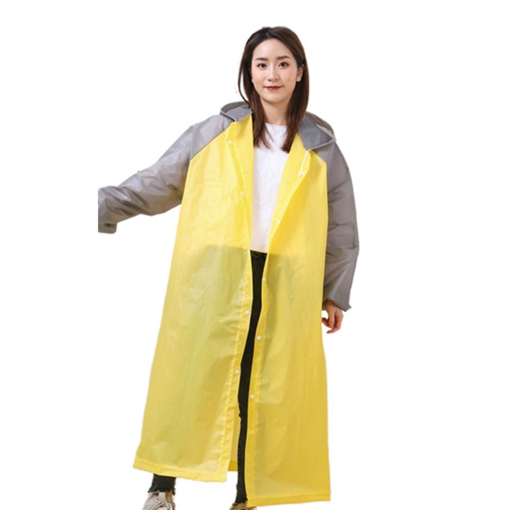 Long Raincoat Practical Lightweight Multifunctional Portable Long Outdoor Raincoat for Outdoor Rain Jacket Hooded Raincoat: Yellow