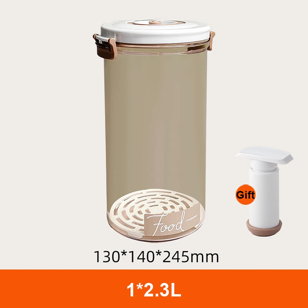 Voedsel Opslag Container Vacuüm Doos Grote Capaciteit Voedsel Dispenser Voor Keuken Transparant Verzegeld Voedsel Organizer Houden Lunch Verse: Chocolade