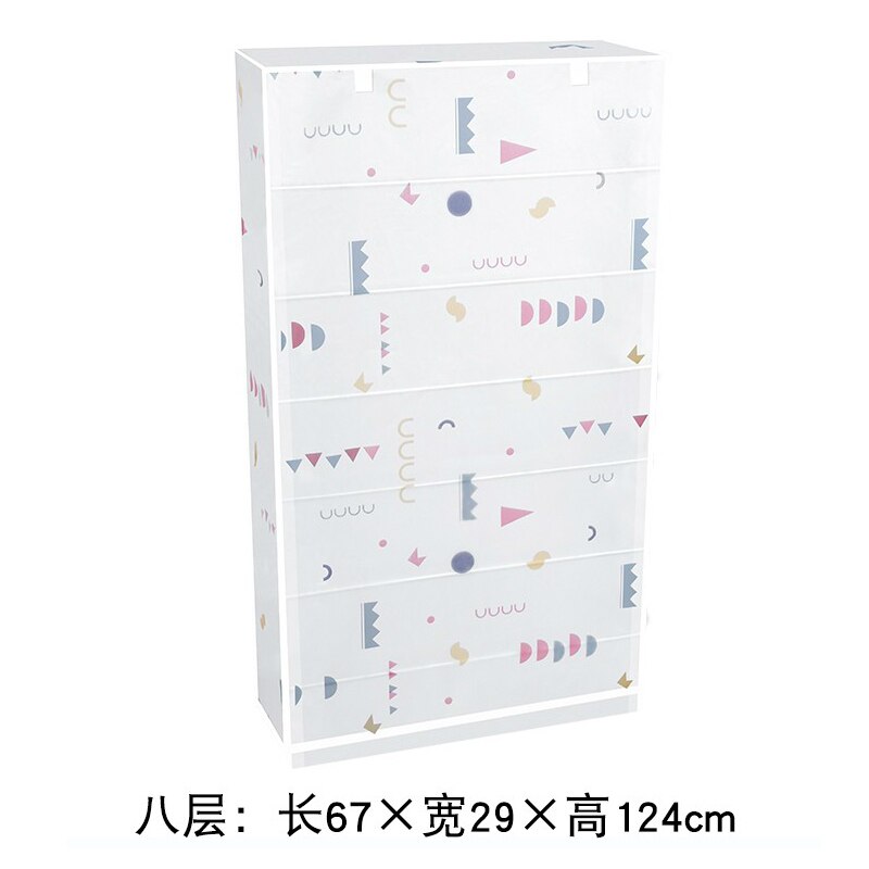 Shoe Rack dust cover multi-layer simple cover household assembly dormitory storage single indoor plastic shoes Rack covers: 67X29X124cm