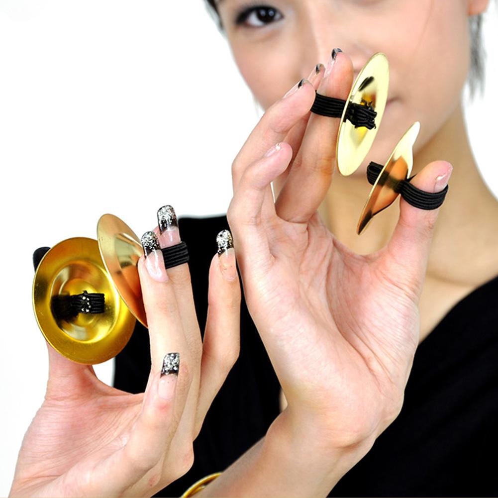 2pcs Belly Dance Finger Cymbals Mini Cymbal Middle East Percussion Cymbals Dancing Props Brass Percussion Instruments 5.3cm