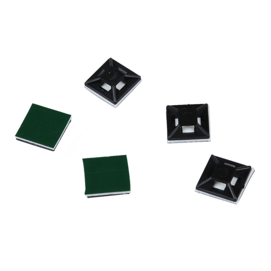 13mm x 13mm kunststof kabelbinders zelfklevend zwart 100 stuks