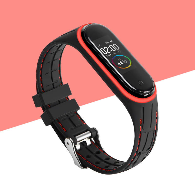 Silikone til xiaomi mi band 4 rem armbånd sport gummi urrem udskiftning smartwatch rem til mi band 3 4 5 6 7 armbånd