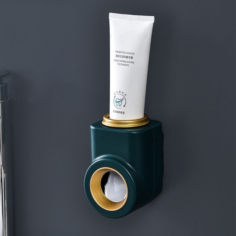 Round Mouth Toothpaste Dispenser Wall Mounted for Family Shower Bathroom Automatic Toothpaste Squeezer Hands Free Apply