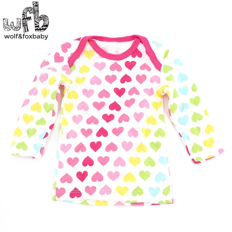 Wobfaobxylf 5 stks/pak Lange Mouwen T-shirt voor 0-24months Pasgeboren Baby Jongens Meisjes