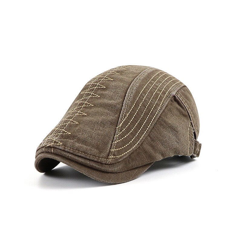 Gorro con visera para hombre, gorro con bordado lavado viejo, informal, para personas de mediana edad y ancianos, sombrilla, novedad de 2022: 5