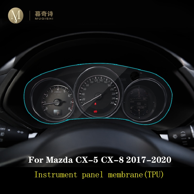 Til mazda cx -5 cx-8 cx-9 automotive interiør instrumentpanel membran lcd skærm tpu beskyttelsesfilm anti-ridse fil