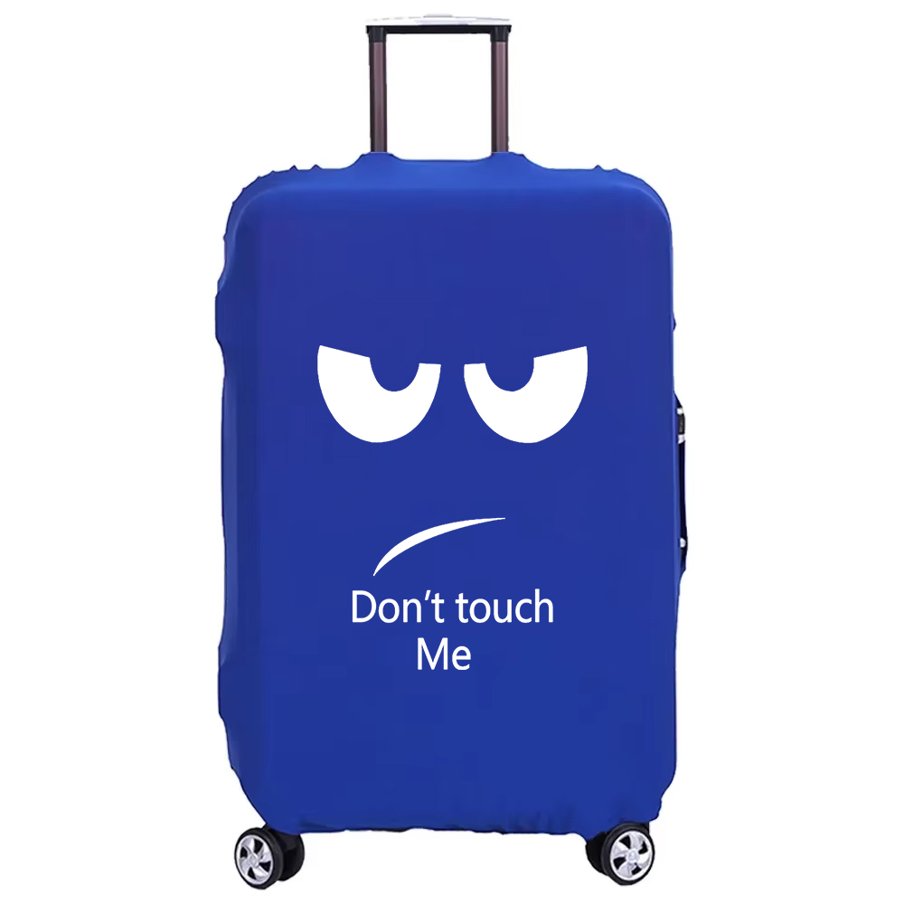 Ne me touchez pas impression housse de bagage valise de voyage housse de protection élasticité housses anti-poussière adaptées aux valises de 18 à 32 pouces: XL / Bleu