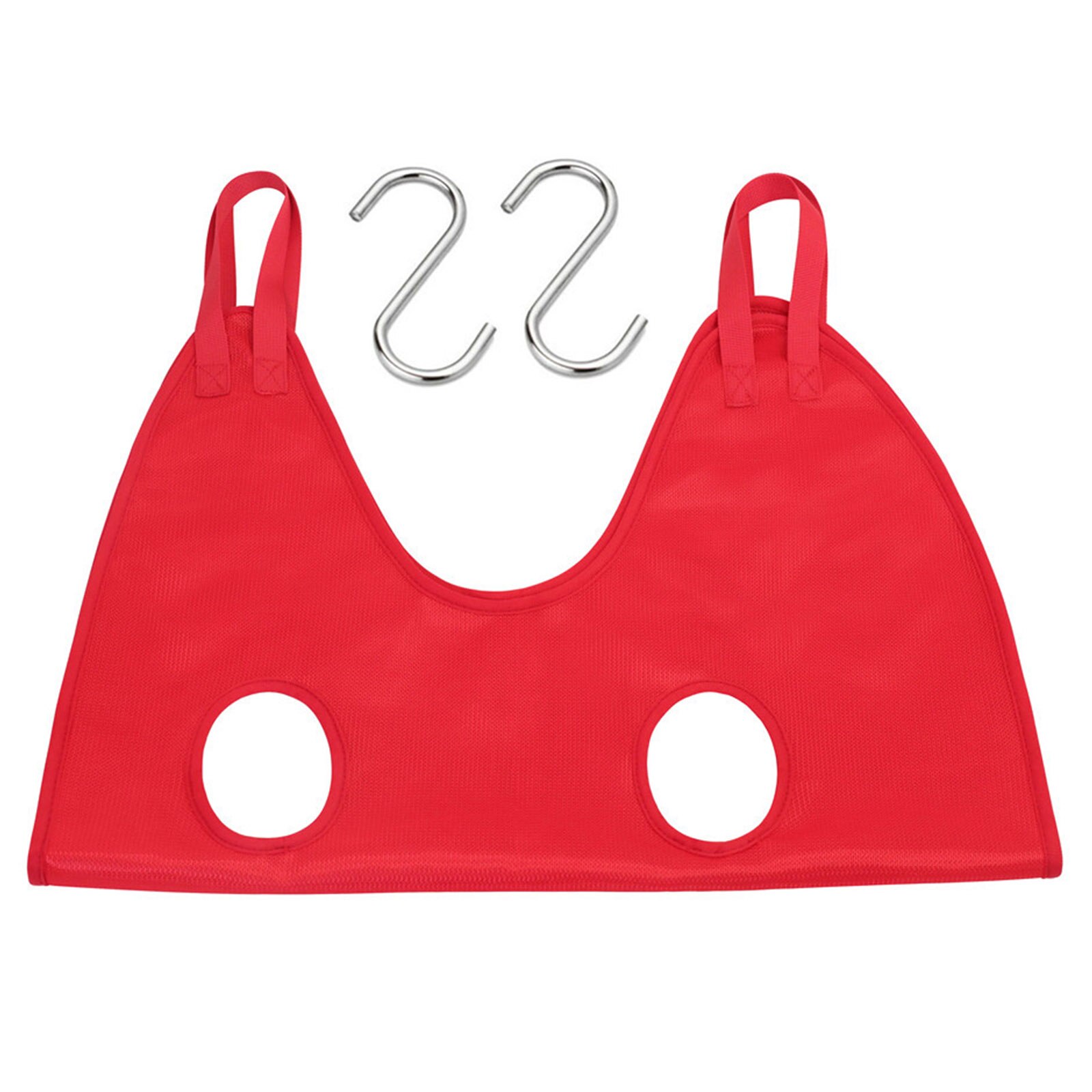 Dog Cat Hammock Helper Soft Flannel Pet Grooming Hammocks Restraint Bag Harness for Nail Clip Trimming Bathing with 2 Hook: red / S