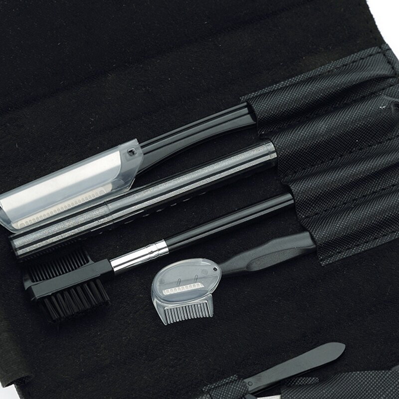 8Pcs Wenkbrauw Cutters Set Eye Brow Trimmer Schaar Gezicht Scheerapparaat Ontharing Scheermes Vrouw Wenkbrauw Shaper Makeup Tools