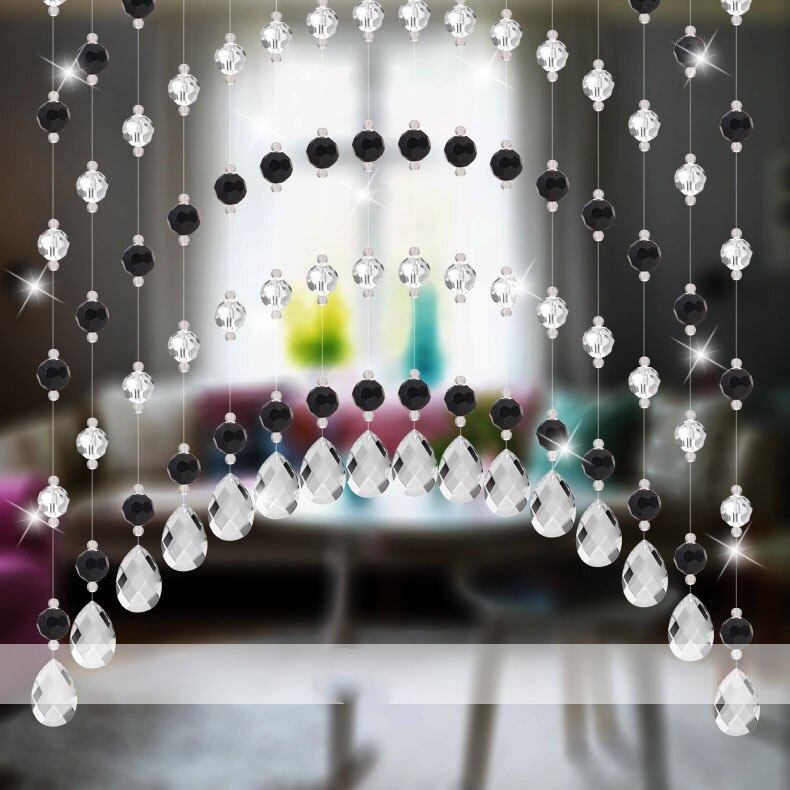 Corde de perles de verre arylique | Rideau de suspendu à l'écran, perles de cristal 12 couleurs 20 mètres, décorations de fête à la maison