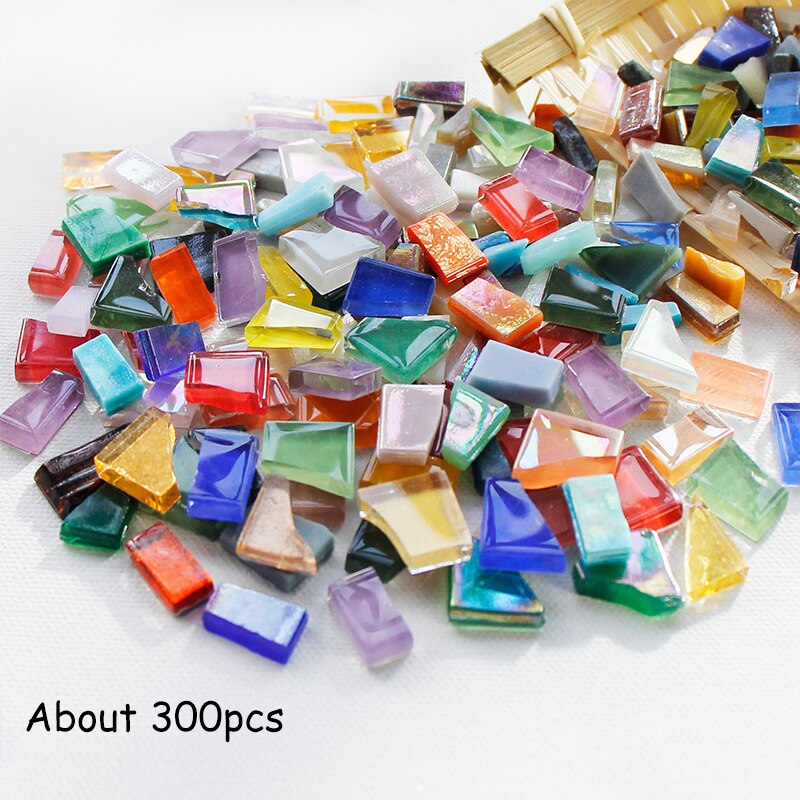 2022 Mixed Color Mosaic Fragments Irregular Shape Coloful Crystal Mosaic Tiles For Crafts Bulk Diy Decoration Materials
